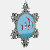 カイトサーフィン スノーフレークピューターオーナメント (左)