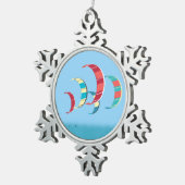 カイトサーフィン スノーフレークピューターオーナメント (右)