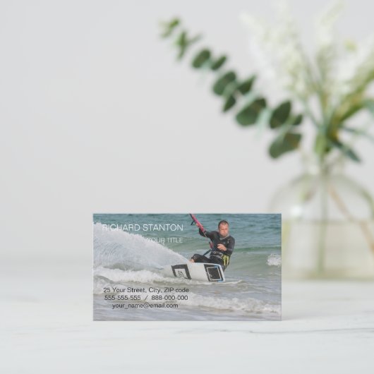 カイトサーフィン 名刺 (スタンド正面)