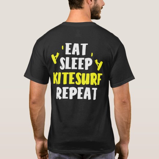 カイトサーフィン 服 キット アクセサリー 楽しい Tシャツ (裏面)