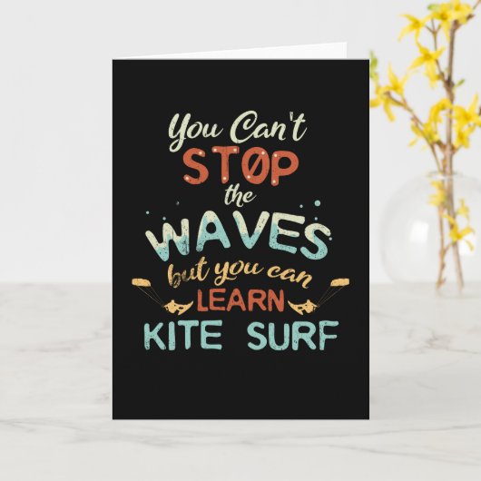 カイトサーフカイトサーフストップウェーブサーフウィンドサーフ カード (黄色い花)
