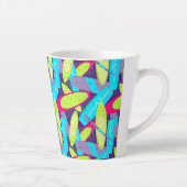 カイトサーフクールボードプリントキカラフルテボーディング カフェラテマグ (右)