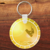 カイトサーフシルエットキーチェーン キーホルダー (正面)