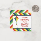 カイトストライプパーソナライズされたエンクロージャカード ノートカード (正面/裏面インサイチュ)