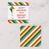 カイトストライプパーソナライズされたエンクロージャカード ノートカード (正面/裏面)