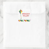 カイトストライプパーソナライズされたシール スクエアシール (バッグ)