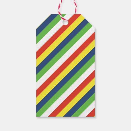 カイトストライプパーソナライズされたラベル ギフトタグ (裏面)