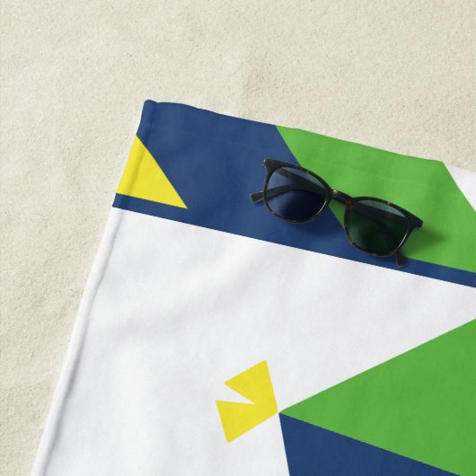 カイトストライプビーチパーソナライズされたタオル ビーチタオル (インサイチュ)