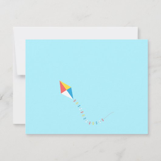 カイトパークピクニックバースデーパーティ招待状 招待状 (裏面)