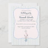 カイトフレーム付きバニーパーティの招待状 招待状 (正面)