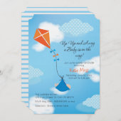 カイトベビーシャワー招待状 招待状 (正面/裏面)