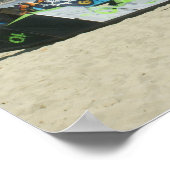 カイトボーディングオンブセリアスビーチメキシコ ポスター (角)