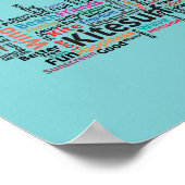 カイトボーディング/カイトサーフィン – Kitesurfデザイン ポスター (角)