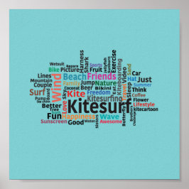 カイトボーディング/カイトサーフィン – Kitesurfデザイン ポスター