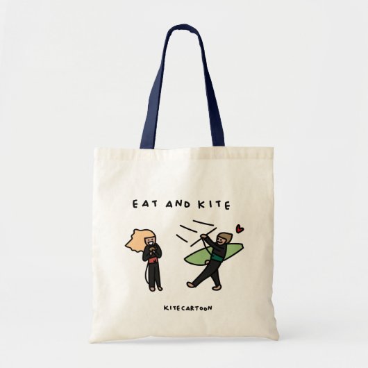 カイトボード/カイトサーフ食べィング- and Kite トートバッグ (正面)