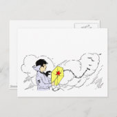 カイトボ飛んでいるイヴィンテージアートハガキ ポストカード (正面/裏面)