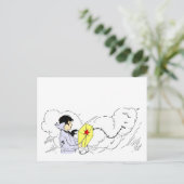 カイトボ飛んでいるイヴィンテージアートハガキ ポストカード (スタンド正面)