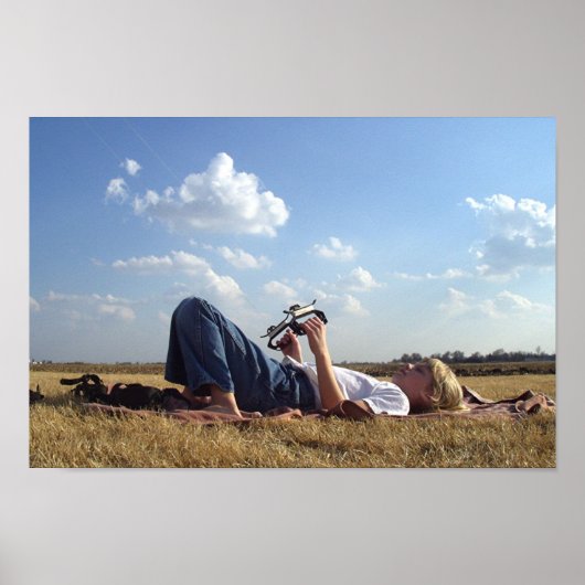 カイト付き女の子 ポスター (正面)