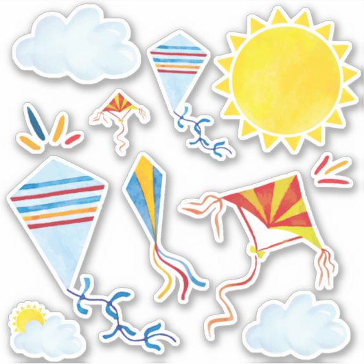 カイト水色シール シール (正面)