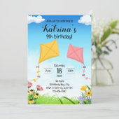 カイト誕生日招待状 招待状 (スタンド正面)