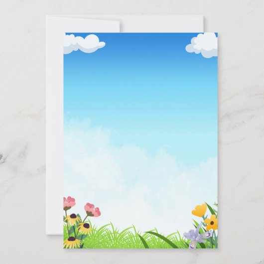 カイト誕生日招待状 招待状 (裏面)