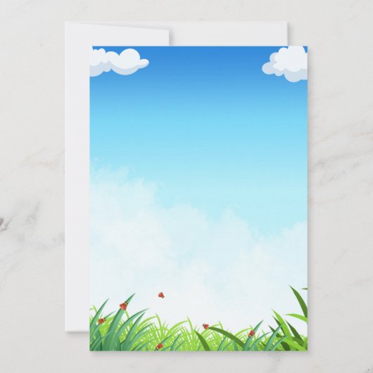 カイト誕生日招待状 招待状 (裏面)