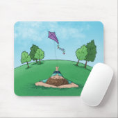 カイト飛んでいるデザインマウスパッド マウスパッド (マウス)