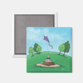 カイト飛んでいる磁石 マグネット (正面/裏面)