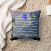 カイト飛んでいる詩名16" x 16" クッション (ブランケット)