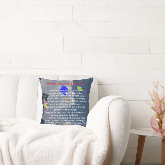 カイト飛んでいる詩名16" x 16" クッション (ソファ)