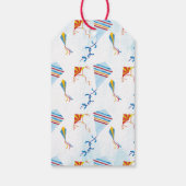 カイト飛んでいる誕生日サンキューメッセージカード ギフトタグ (裏面)