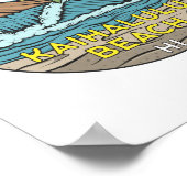 カイハルルビーチハワイヴィンテージ ポスター (角)