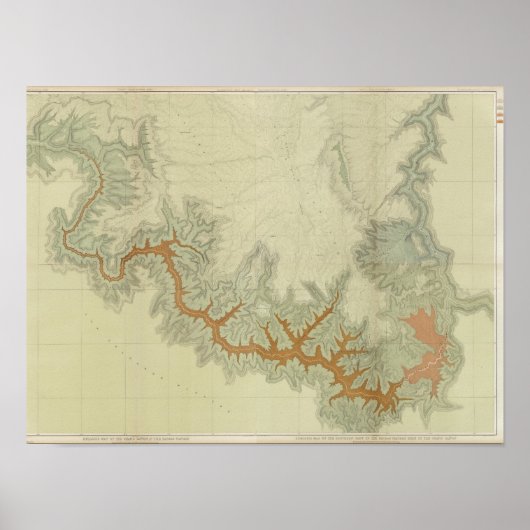 カイバブ高原の複合地質図 ポスター (正面)