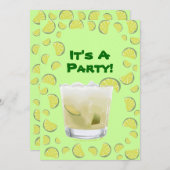 カイピリナカクテルパーティの招待状テンプレート 招待状 (正面/裏面)