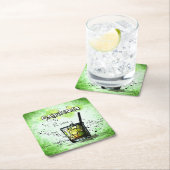 カイピリニャドリンクレシピ スクエアペーパーコースター (インサイチュ)