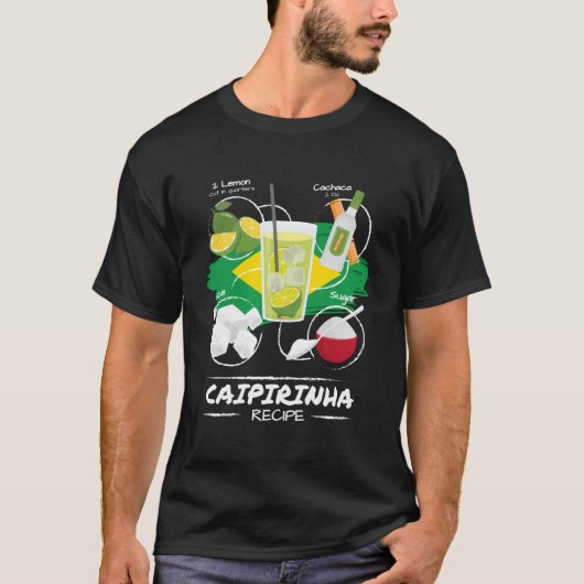 カイピリニャレシピIブラシリエンカイピリニャカクテル Tシャツ (正面)