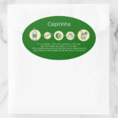 カイピリンハ（ブラジル飲料） 楕円形シール (バッグ)