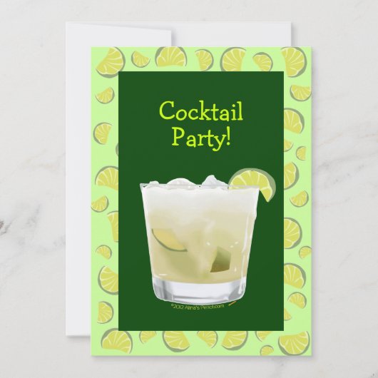 カイピリーニャ コックテイル パーティー ご招待 カスタマイズ可能 招待状 (正面)