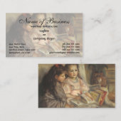 カイボット家の子供たちの肖像、ピエール・ルノワール 名刺 (正面/裏面)