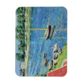 カイボット - アルジャントゥイユのセーヌ川、停泊中のボート マグネット (縦)