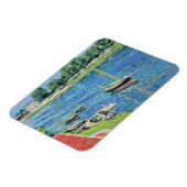 カイボット - アルジャントゥイユのセーヌ川、停泊中のボート マグネット (左側)