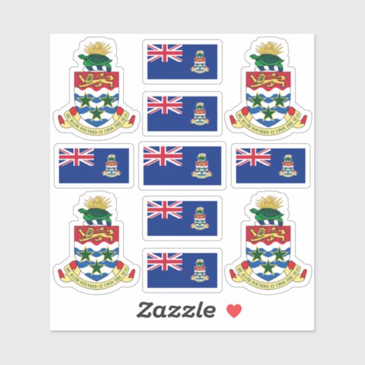 カイマン州のシンボル/腕と旗のコート シール (シート)