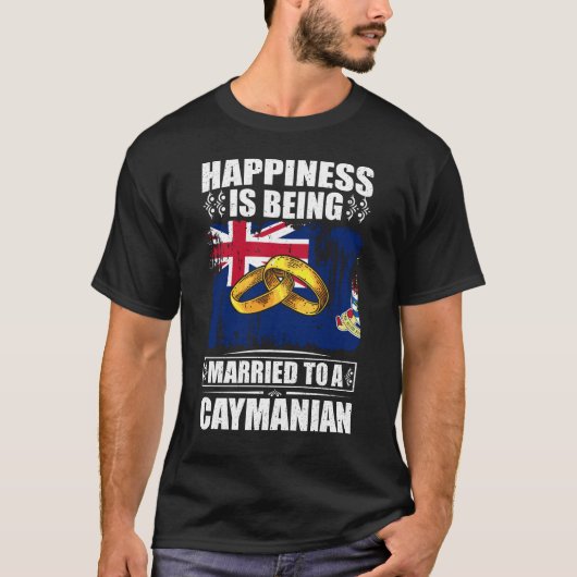 カイマン結婚した人は幸せだ Tシャツ (正面)