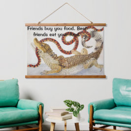 カイマン食べズ・スネーク 吊り下げ型タペストリー