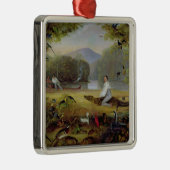 カイマン1825-26年を捕獲しているチャールズWaterton メタルオーナメント (右)