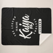 カイヤ名パーソナライズされた誕生日ギフト シェルパブランケット (正面(横))