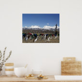 カイラシュへのチベット高原のハイポイント ポスター (キッチン)