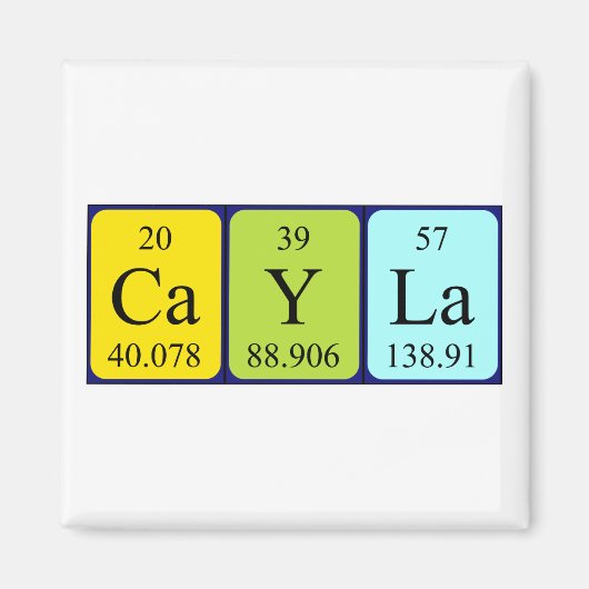 カイラ周期表名磁石 マグネット (正面)