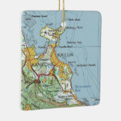 カイルアオアフヴィンテージの地図 セラミックオーナメント (右)