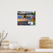 カイルアコナハワイコラージュ20 x 16ポスター ポスター (キッチン)